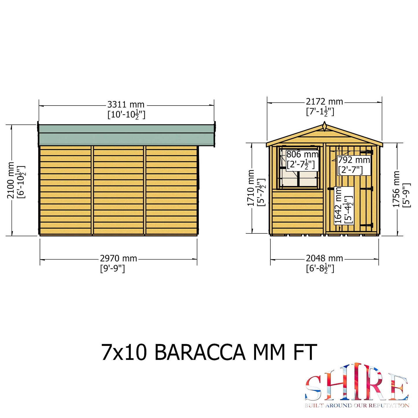 Shire Barraca 7x10 Shed