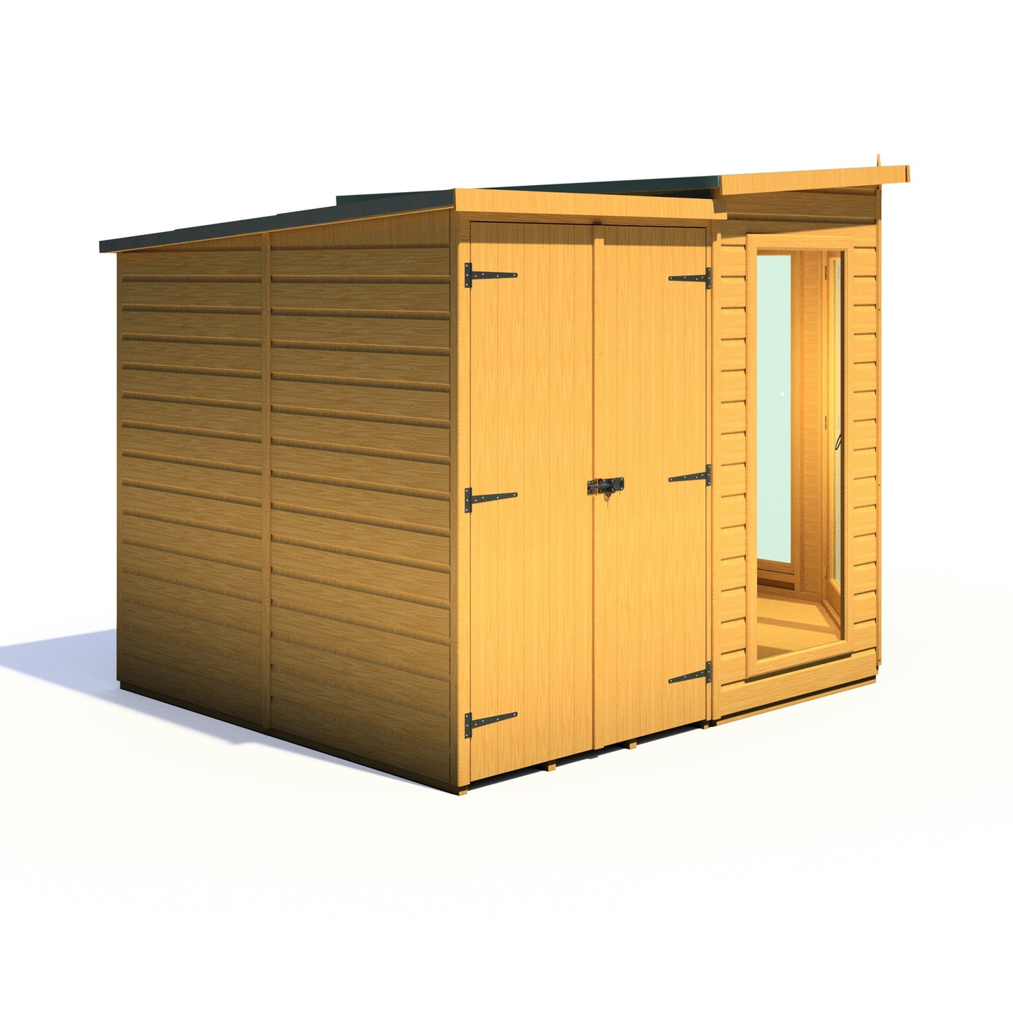 Shire Barclay 7x11 Corner Summerhouse with Side Shed