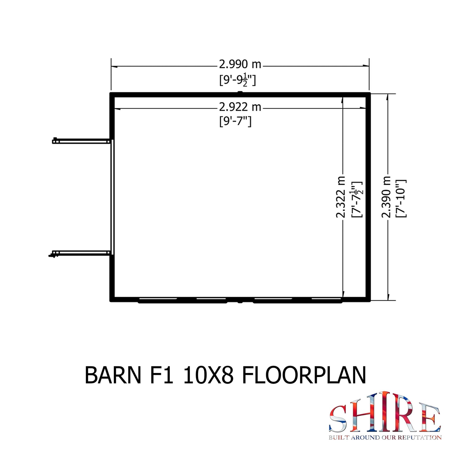 Shire Barn 10x8 Shed Workshop