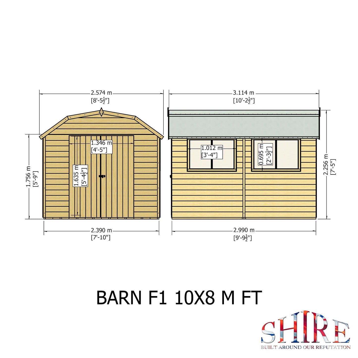 Shire Barn 10x8 Shed Workshop