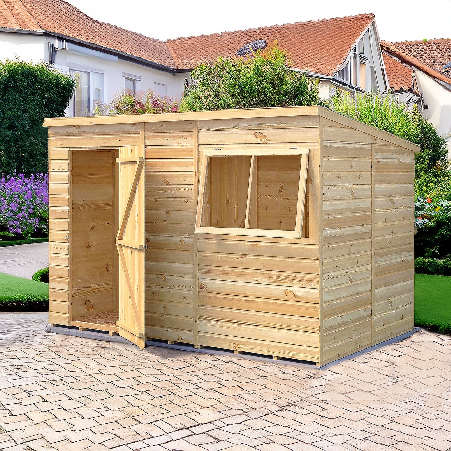 Pent 10 ft x 6 ft Shiplap Shed