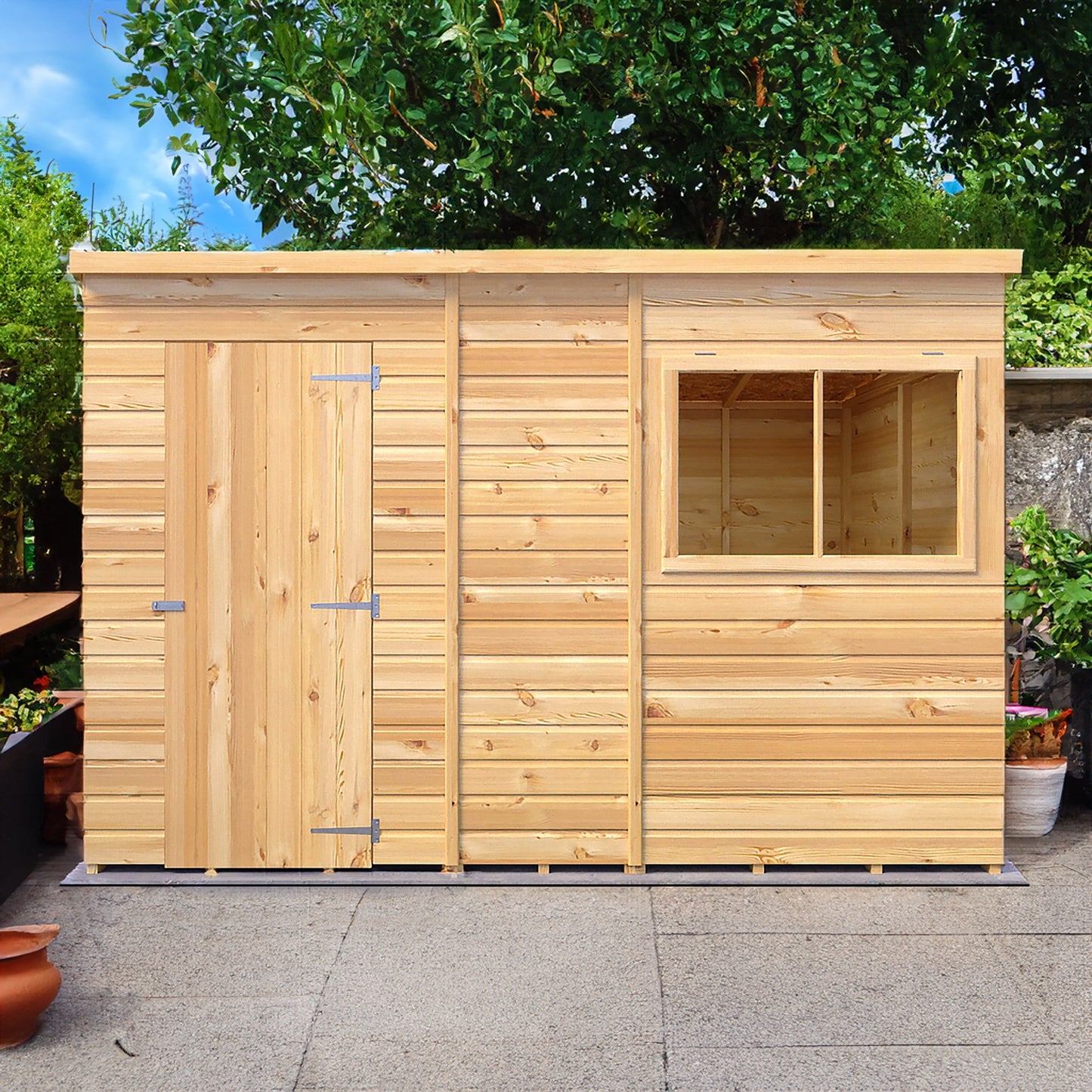 Pent 10 ft x 6 ft Shiplap Shed