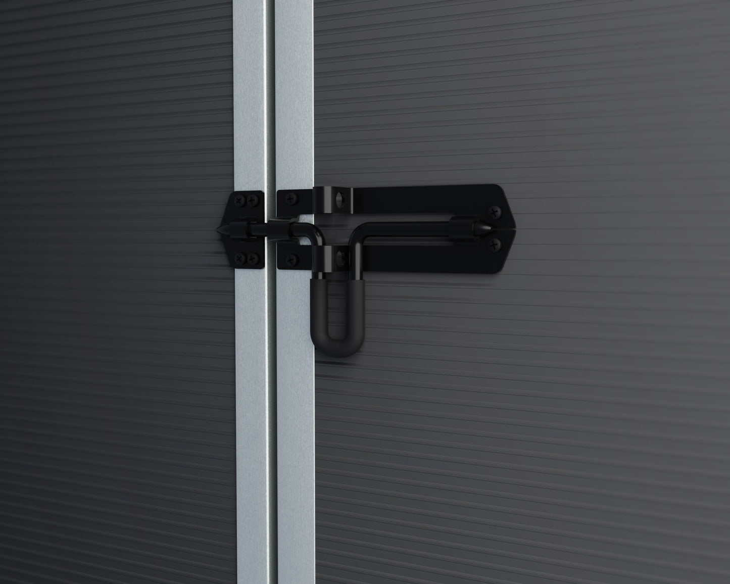 Rubicon 6 ft. x 8 ft. Garden Shed with Floor - Dark Grey Polycarbonate Panels