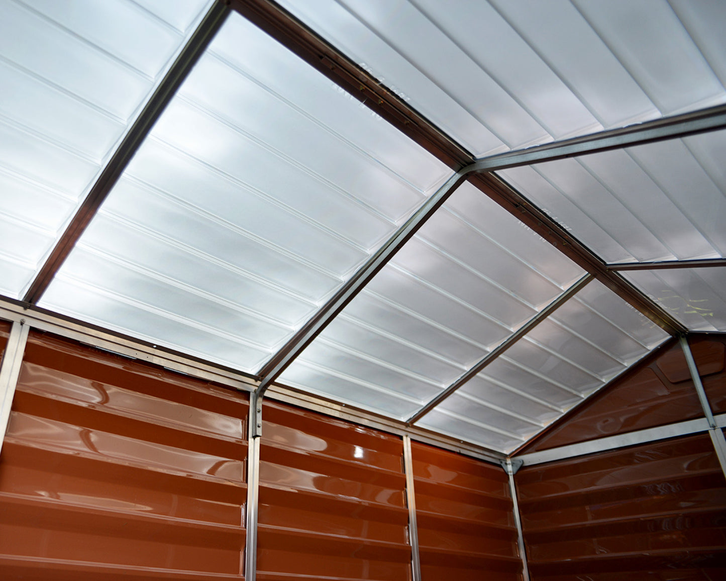Skylight 6ft. x 10ft. Garden Shed - Amber Polycarbonate Panels
