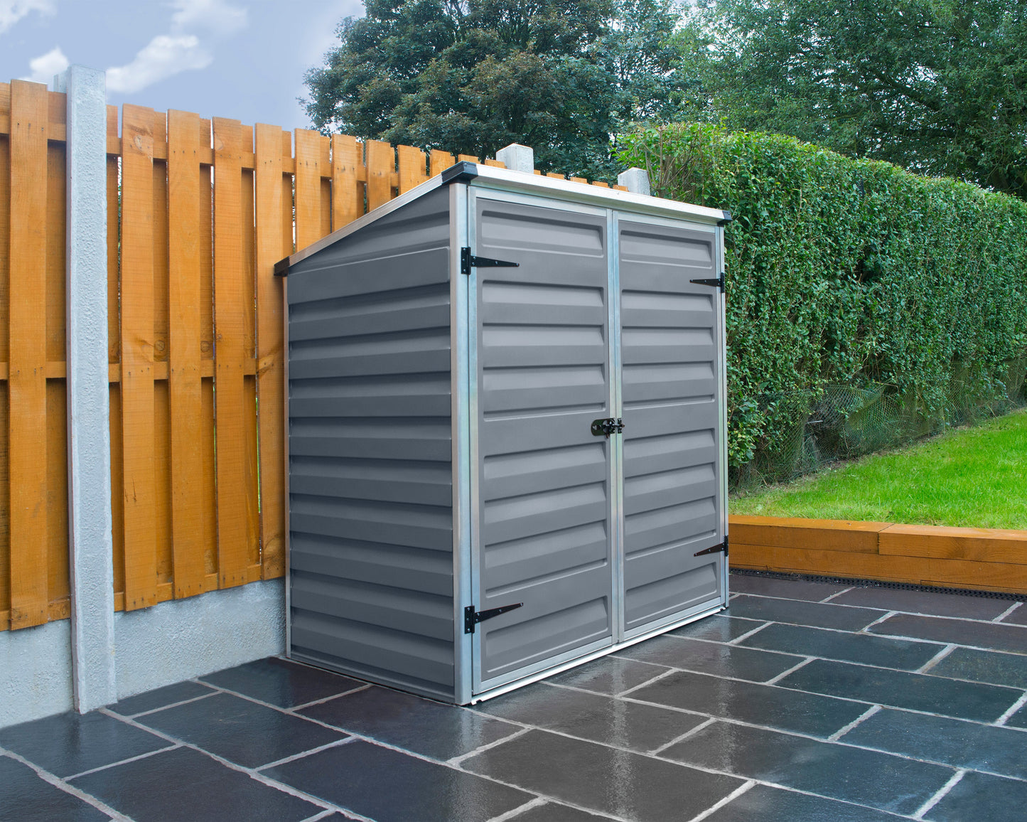 Voyager 3ft. x 5ft. Garden Shed - Grey Polycarbonate Panels