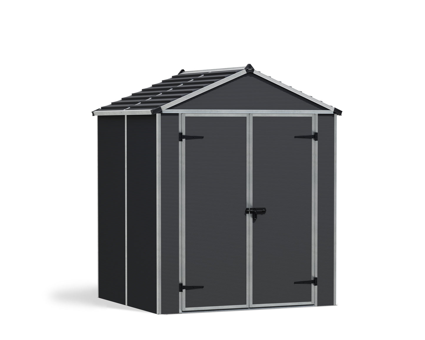 Rubicon 6ft. x 5ft. Garden Shed With Floor - Dark Grey Polycarbonate Panels