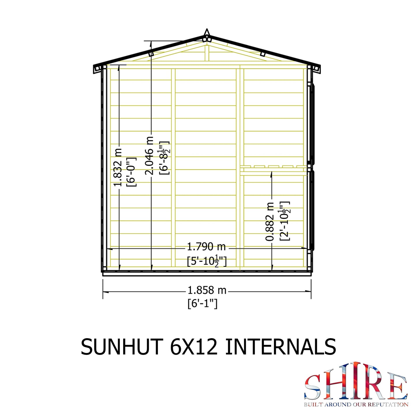 Shire Sun Hut 6x12 Potting Shed