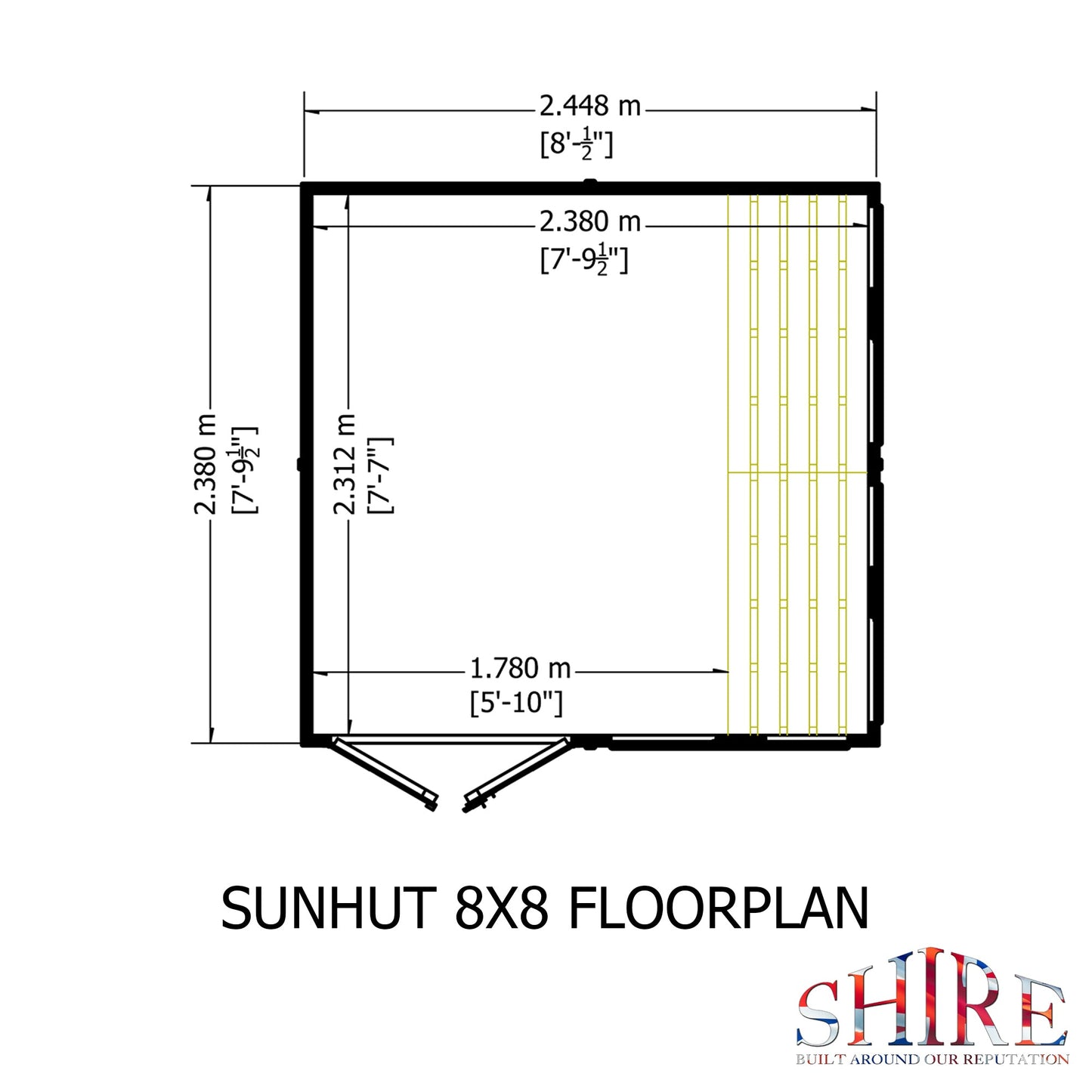 Shire Sun Hut 8x8 Potting Shed