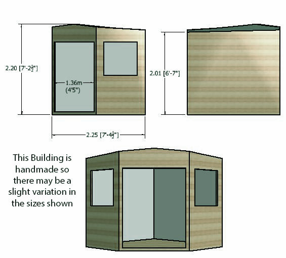 Shire Corner Shed Pressure Treated 8x8