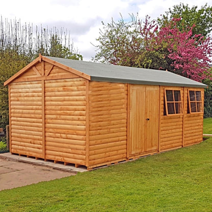 Shire Mammoth Loglap Double Door Shed - 12x24