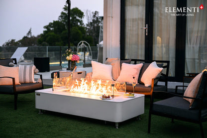 Elementi Fire Athens Porcelain Marble Gas Fire Pit