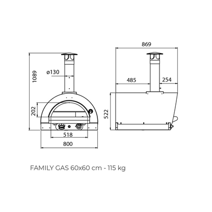 Clementi - Dual Fuel Pizza Oven 60 x 60