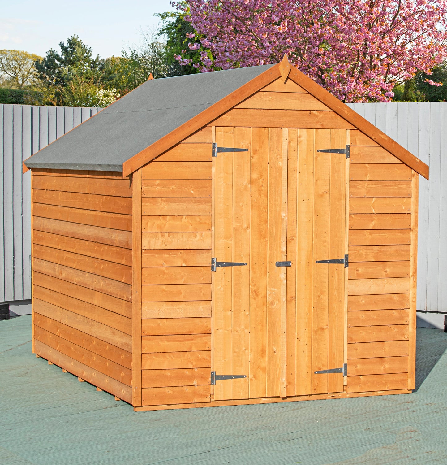 Garden Value Overlap 8 x 6 Double Door Shed With Window