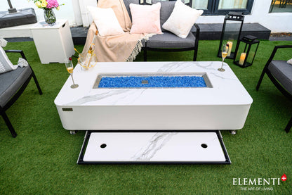 Elementi Fire Athens Porcelain Marble Gas Fire Pit