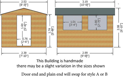 Shire Lewis 10x8 Single Door Shed