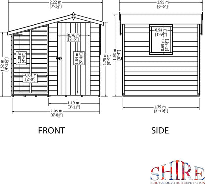 Shire Shed & Log Store Shed 7x6