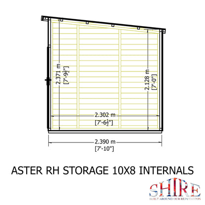 Shire Aster 10x8 Summerhouse Right Hand Store Version