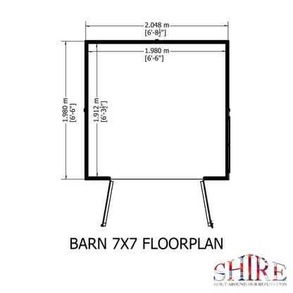 Shire Barn 7x7 Shed