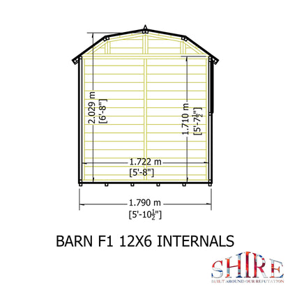 Shire Barn 12x6 Shed Workshop