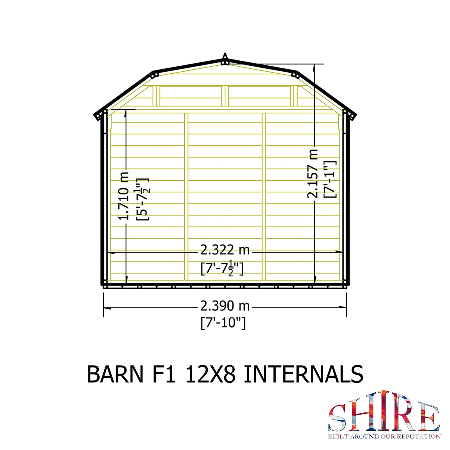 Shire Barn 12x8 Shed Workshop