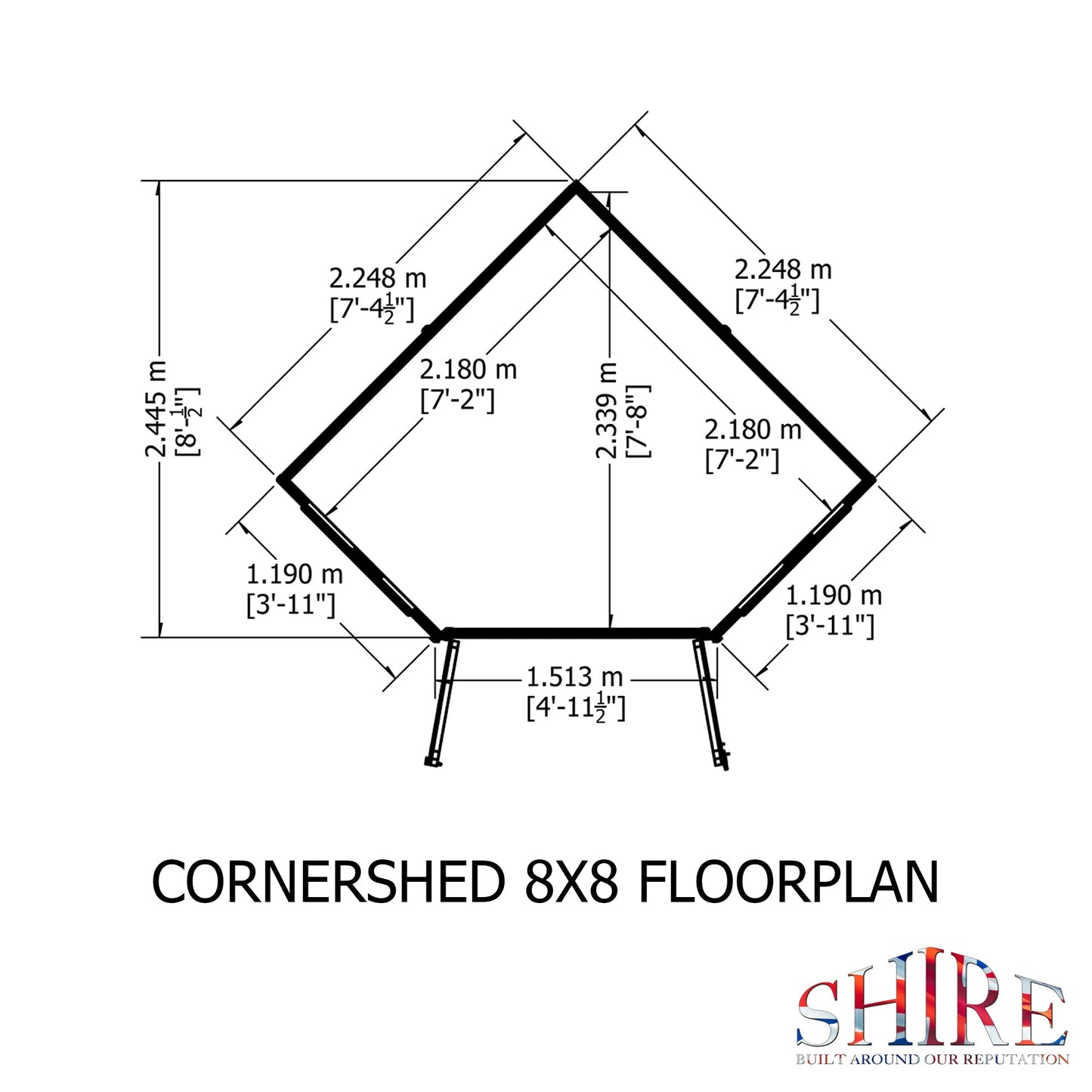 Shire Corner Shed 8x8