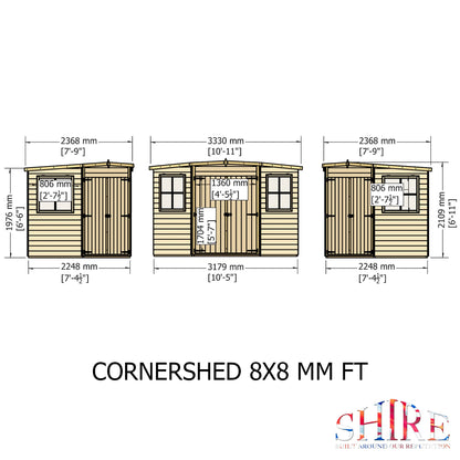 Shire Corner Shed 8x8