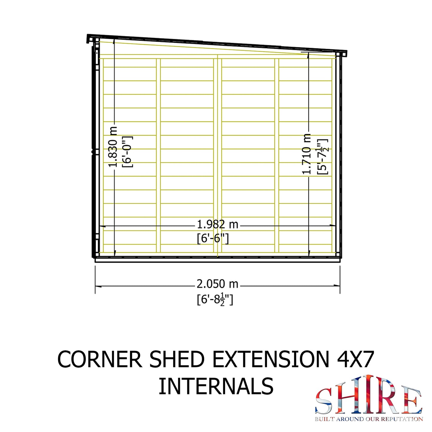 Shire Hampton 7x11 Corner Summerhouse with Side Shed