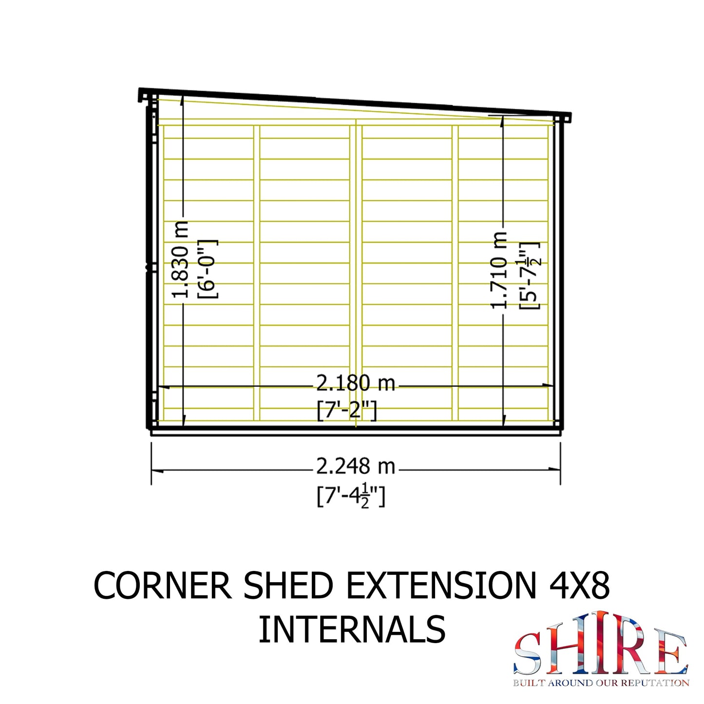 Shire Barclay 8x12 Corner Summerhouse with Side Shed