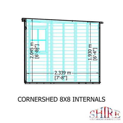 Shire Corner Shed 8x8