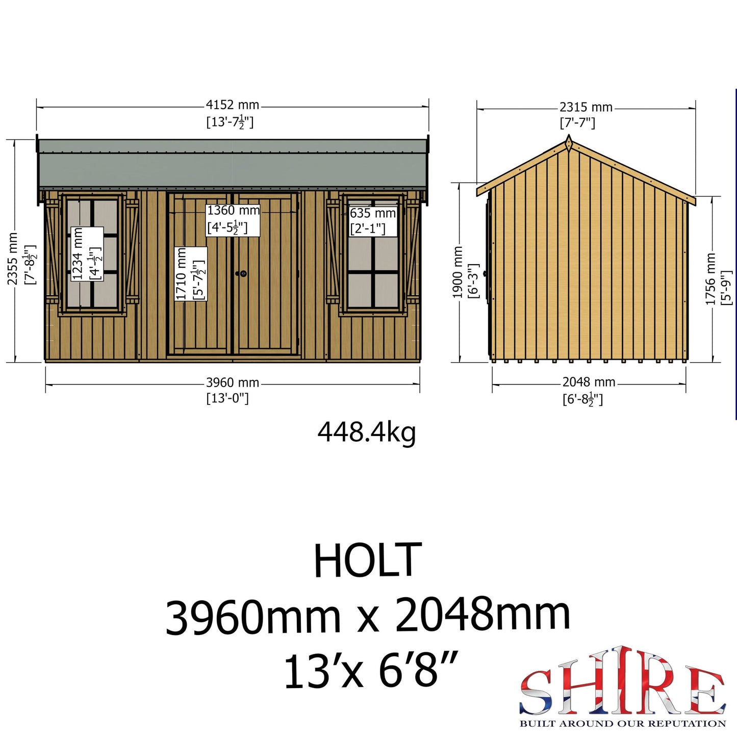 Shire Holt 7x13 Shed