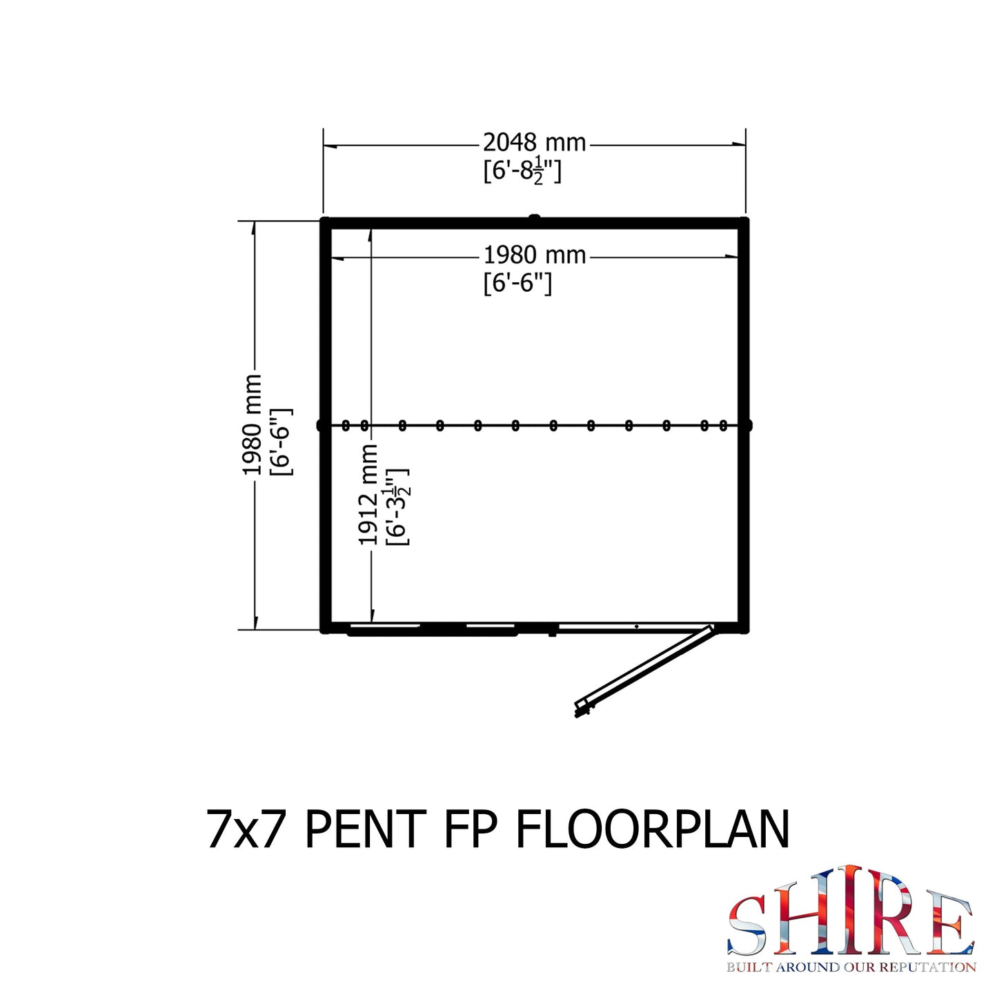 Shire Pent Shed 7x7