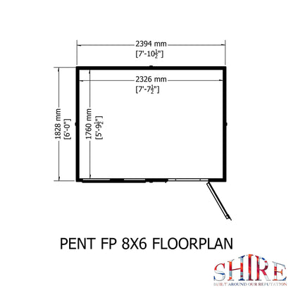 Shire Pent Shed 8x6