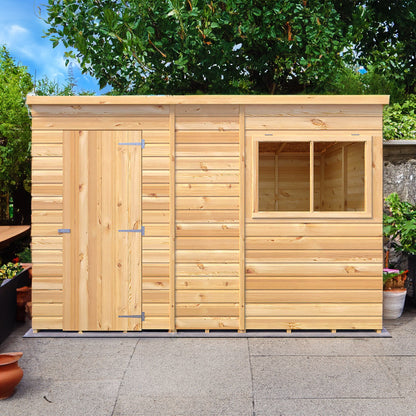 Pent 10 ft x 6 ft Shiplap Shed