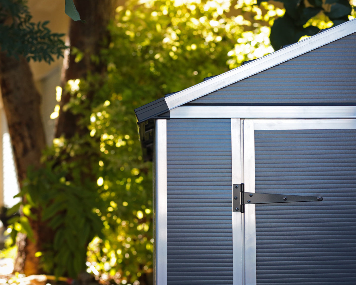 Rubicon 6ft. x 5ft. Garden Shed With Floor - Dark Grey Polycarbonate Panels