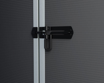 Rubicon 6 ft. x 8 ft. Garden Shed with Floor - Dark Grey Polycarbonate Panels