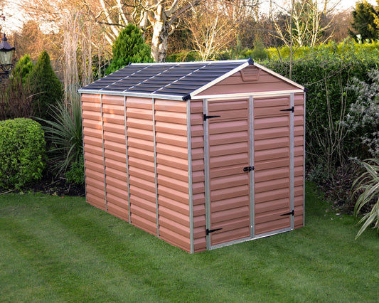 Skylight 6ft. x 10ft. Garden Shed - Amber Polycarbonate Panels
