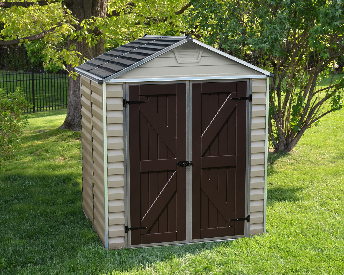 Skylight 6ft. x 5ft. Garden Shed - Tan Polycarbonate Panels