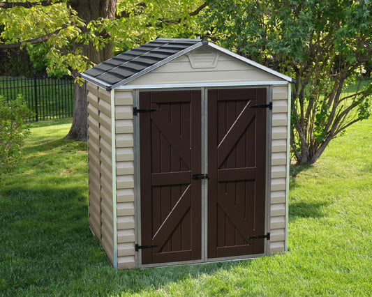 Skylight 6ft. x 5ft. Garden Shed - Tan Polycarbonate Panels