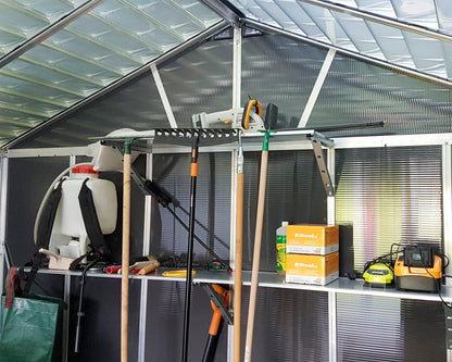 Yukon 11ft. x 17ft. Garden Shed Without Floor - Dark Grey Polycarbonate Panels