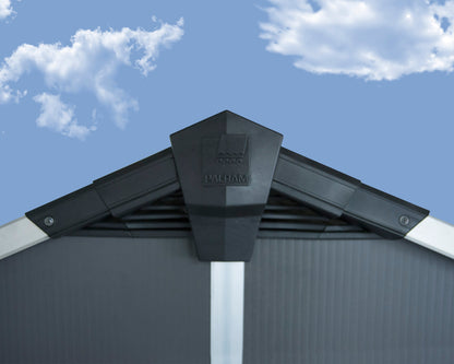 Yukon 11ft. x 13ft. Garden Shed Without Floor - Dark Grey Polycarbonate Panels