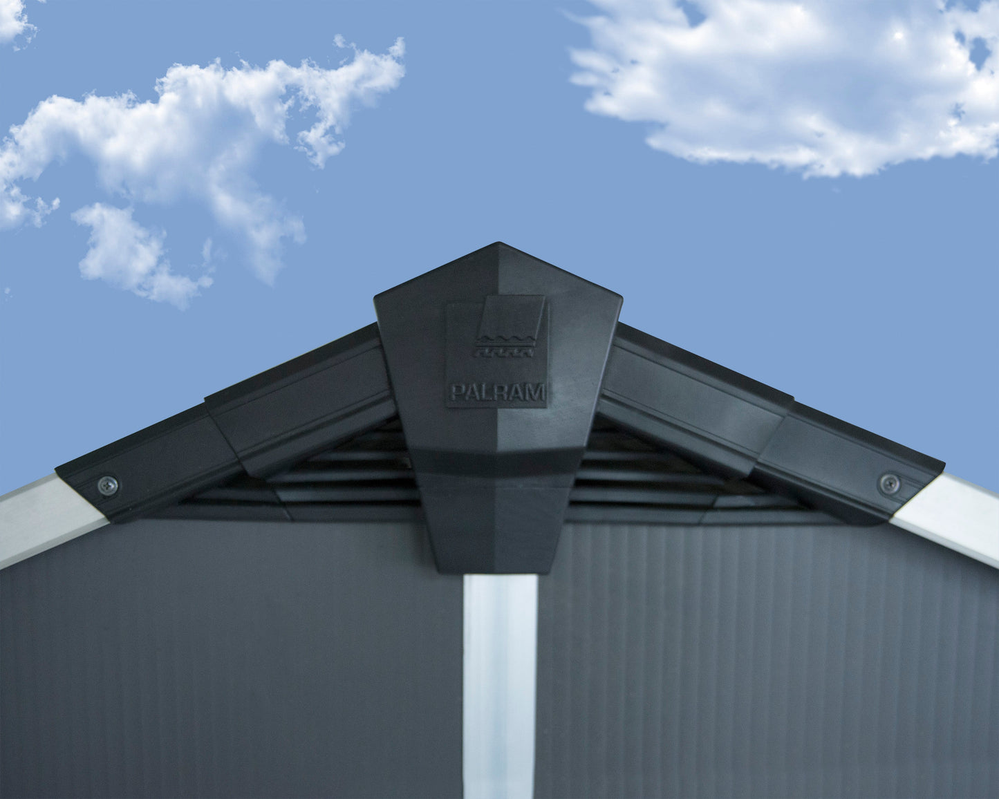 Yukon 11ft. x 9ft. Garden Shed Without Floor - Dark Grey Polycarbonate Panels