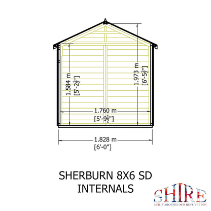 Sherburn 8 ft x 6 ft Shiplap Shed