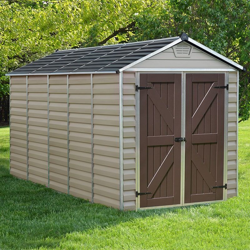 Skylight 6ft. x 12ft. Garden Shed - Tan Polycarbonate Panels