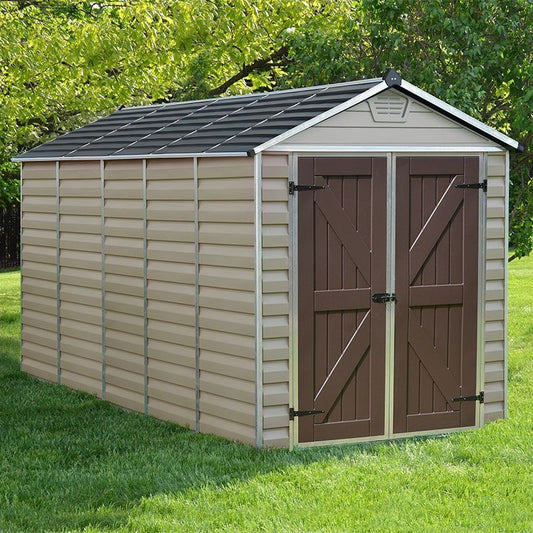 Skylight 6ft. x 12ft. Garden Shed - Tan Polycarbonate Panels