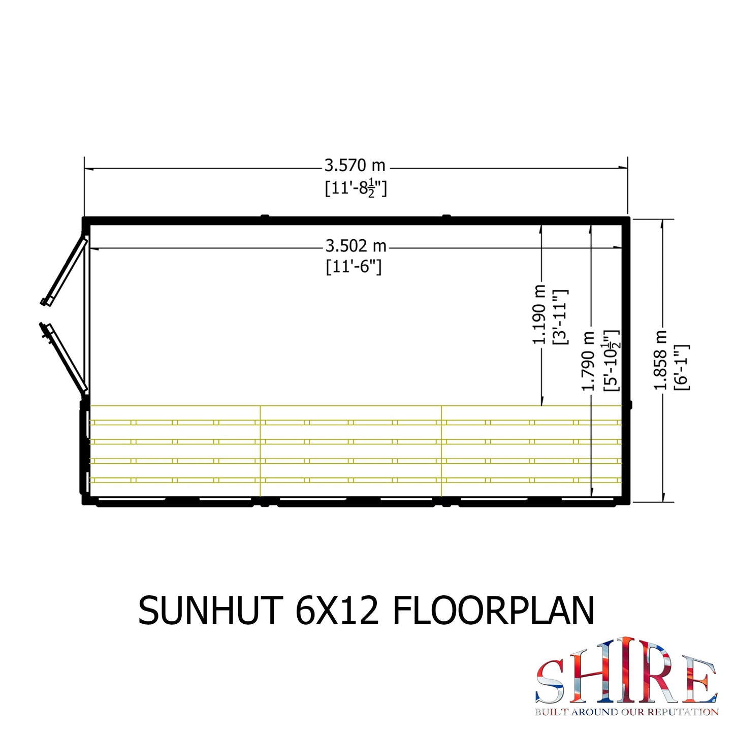 Shire Sun Hut 6x12 Potting Shed