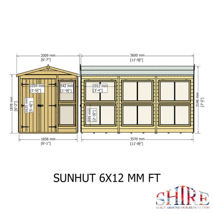 Shire Sun Hut 6x12 Potting Shed