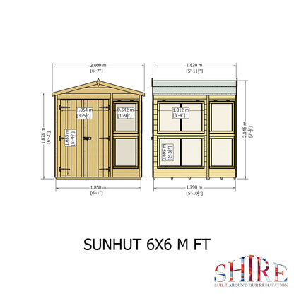 Shire Sun Hut 6x6 Potting Shed