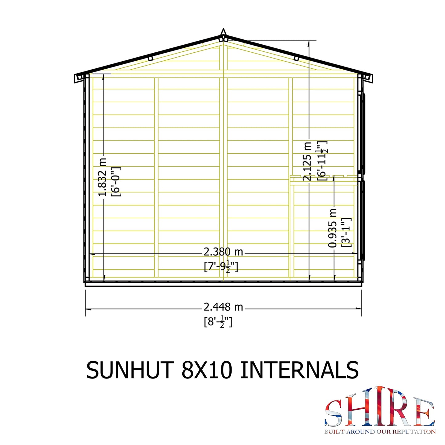 Shire Sun Hut 8x10 Potting Shed