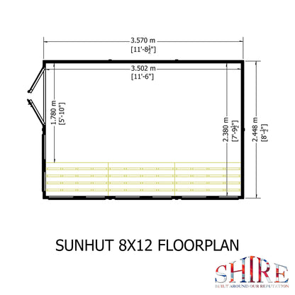 Shire Sun Hut 8x12 Potting Shed