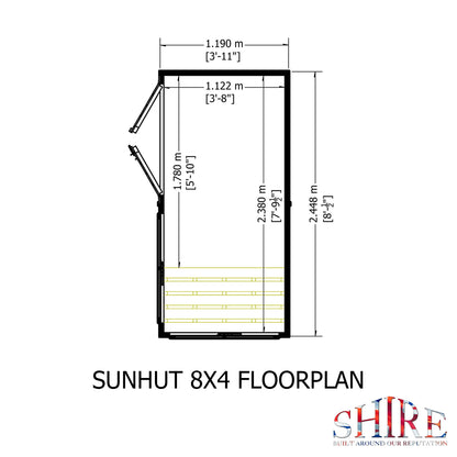 Shire Sun Hut 8x4 Potting Shed